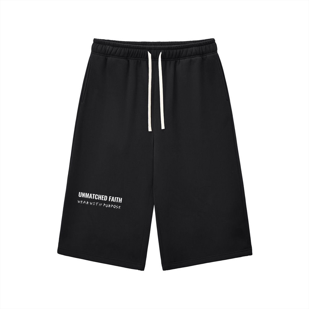Relaxed Drawstring Three-quarter Sweatpants
